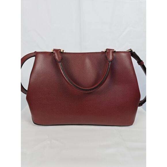 Michael Kors Florence Burgundy / Bordeaux Leather Satchel (Medium) - Picture 6 of 8